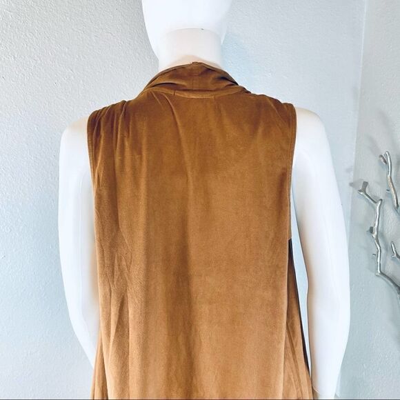 Absolutely Famous Faux Suede Fringe Cardigan - Picture 6 of 11